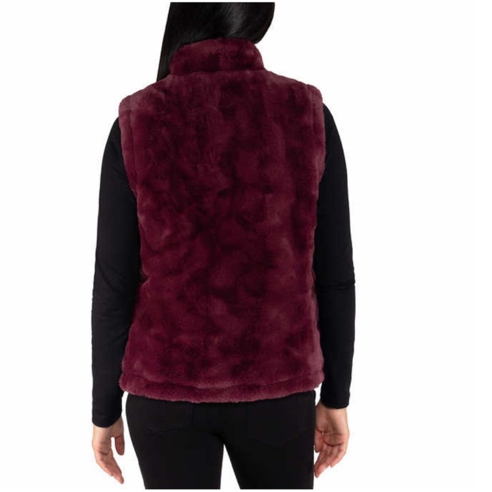 Nicole Miller Ladies Women Reversible Vest - RED WINE - EXTRA SMALL - Picture 6 of 6